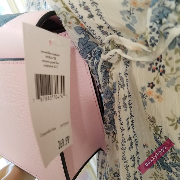 KATE SPADE CONVERTIBLE GRAND FLORA CROSSBODY PINK - Picture 10 of 13